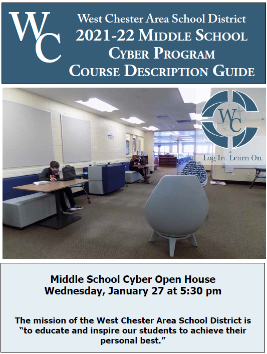 picture of the cover of the Middle School Cyber Program Course Description Guide 